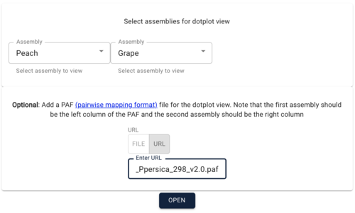 Adding assemblies to display in the dot plot--order matters!